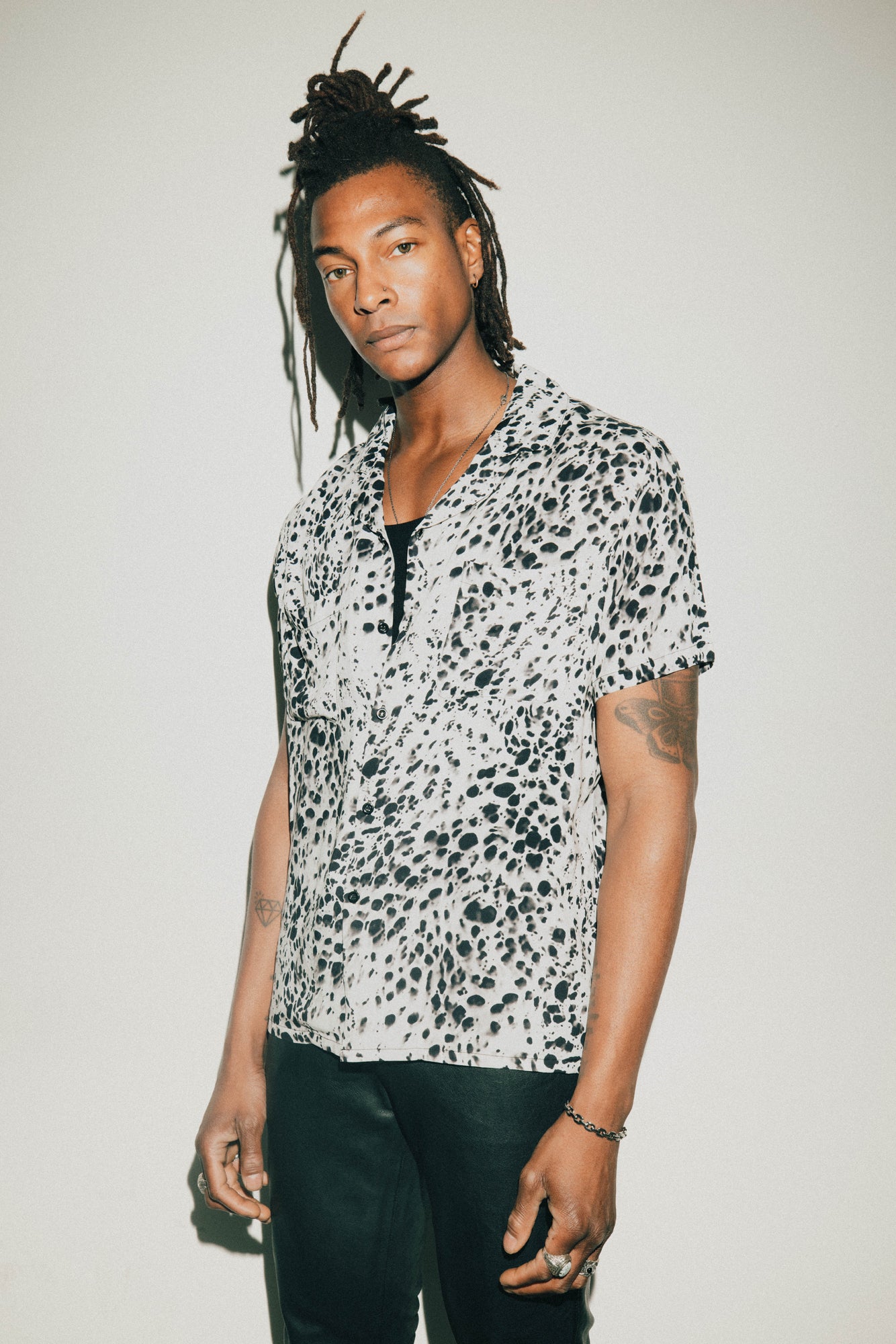 short sleeve leopard print shirt