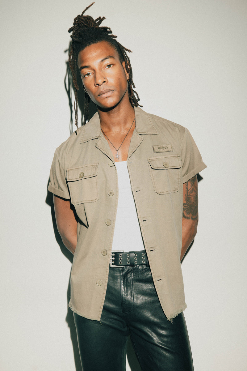 S/S Military Shirt | Military Green