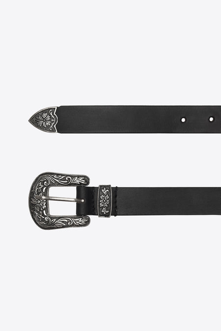 Western Belt | Black Leather