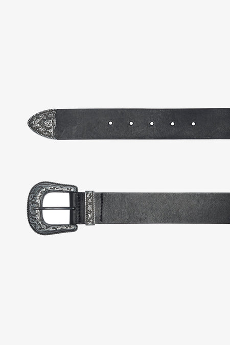 XL Western Belt | Black Leather